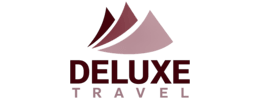 Deluxe Travel Egypt logo featuring stylized pyramids representing luxury Egypt tours, Nile cruises, and private travel experiences.