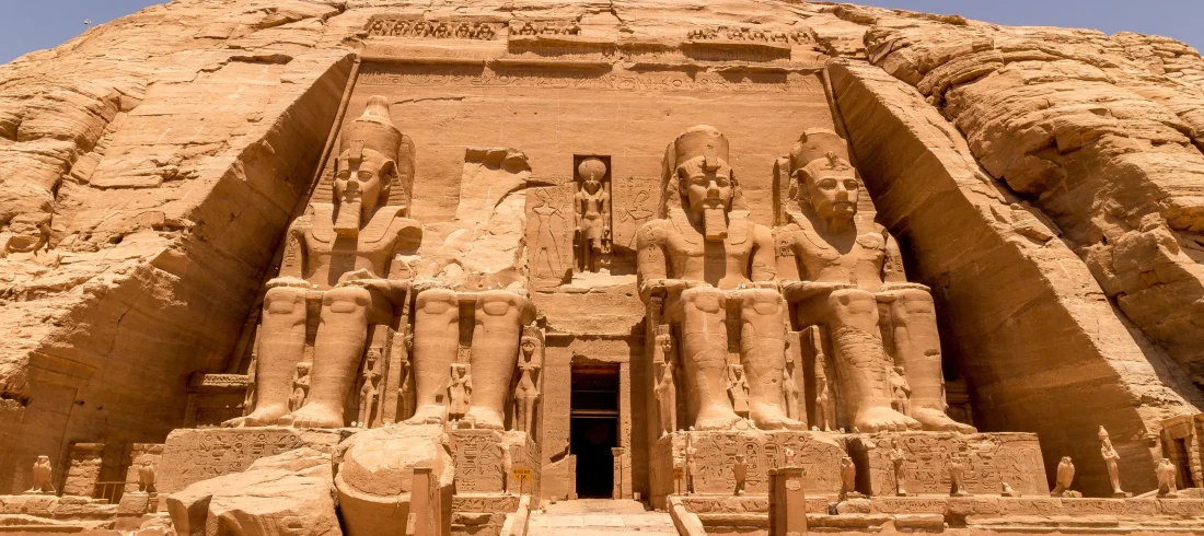 Abu simbel temple full panoramic view