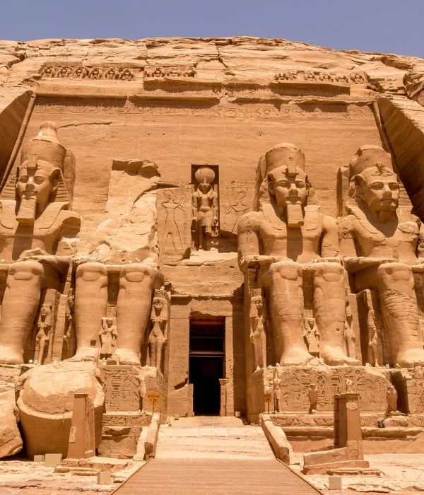 Abu simbel temple full panoramic view