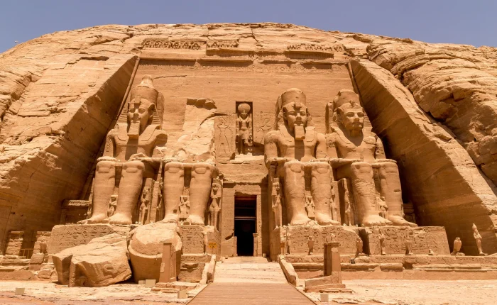 Abu simbel temple full panoramic view
