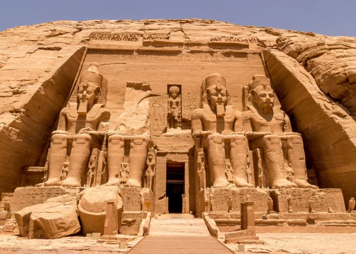 Abu simbel temple full panoramic view
