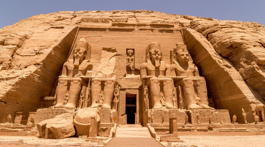 Abu simbel temple full panoramic view