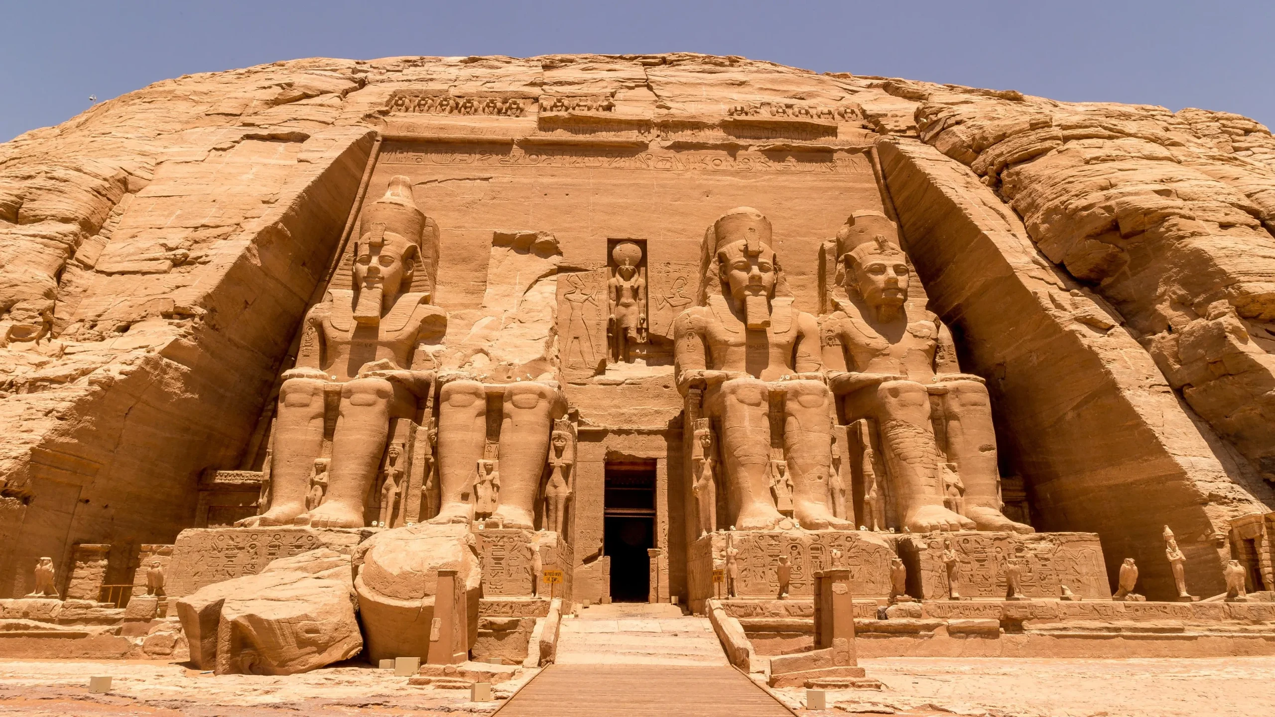 Abu simbel temple full panoramic view