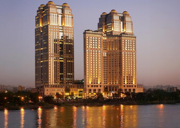 Fairmont Nile City hotel towers in Cairo