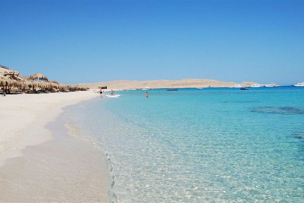 White sand beach on the Giftun Islands, Hurghada