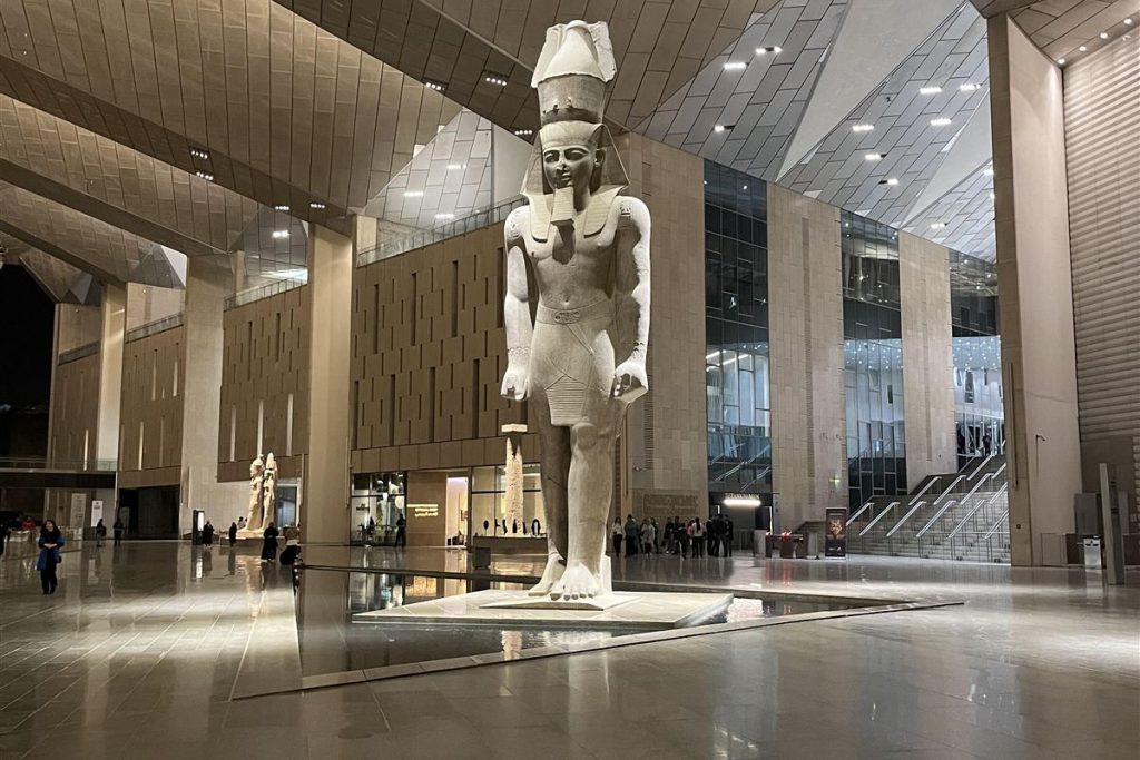 Colossal statue of Ramses II in the Grand Egyptian Museum, Cairo