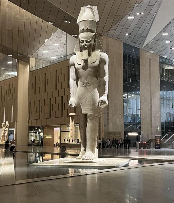 Colossal statue of Ramses II in the Grand Egyptian Museum, Cairo