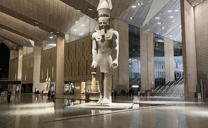 Colossal statue of Ramses II in the Grand Egyptian Museum, Cairo