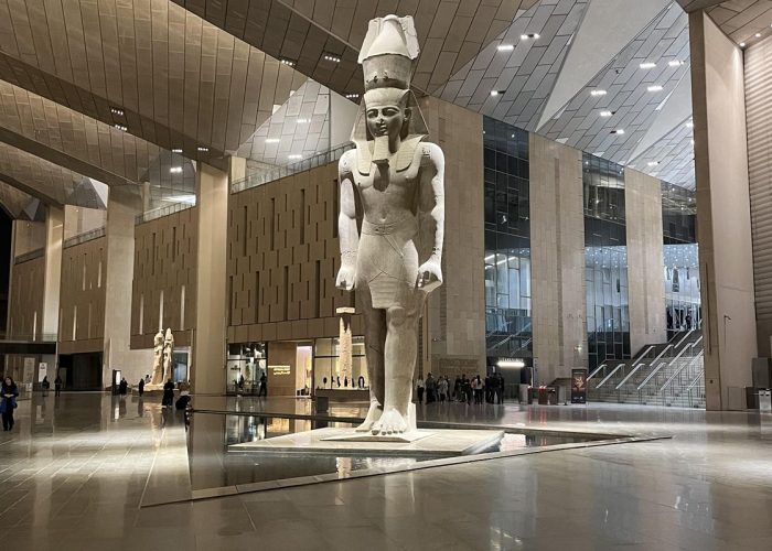 Colossal statue of Ramses II in the Grand Egyptian Museum, Cairo