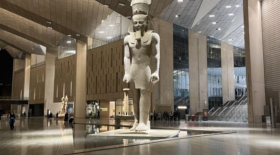 Colossal statue of Ramses II in the Grand Egyptian Museum, Cairo