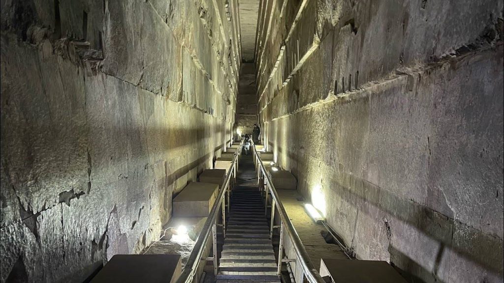 Grand Gallery inside the Great Pyramid of Giza, a key clue to how the Great Pyramid was built