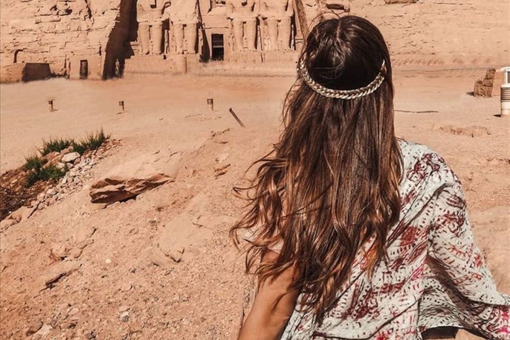 Guest admiring the temples of Abu Simbel