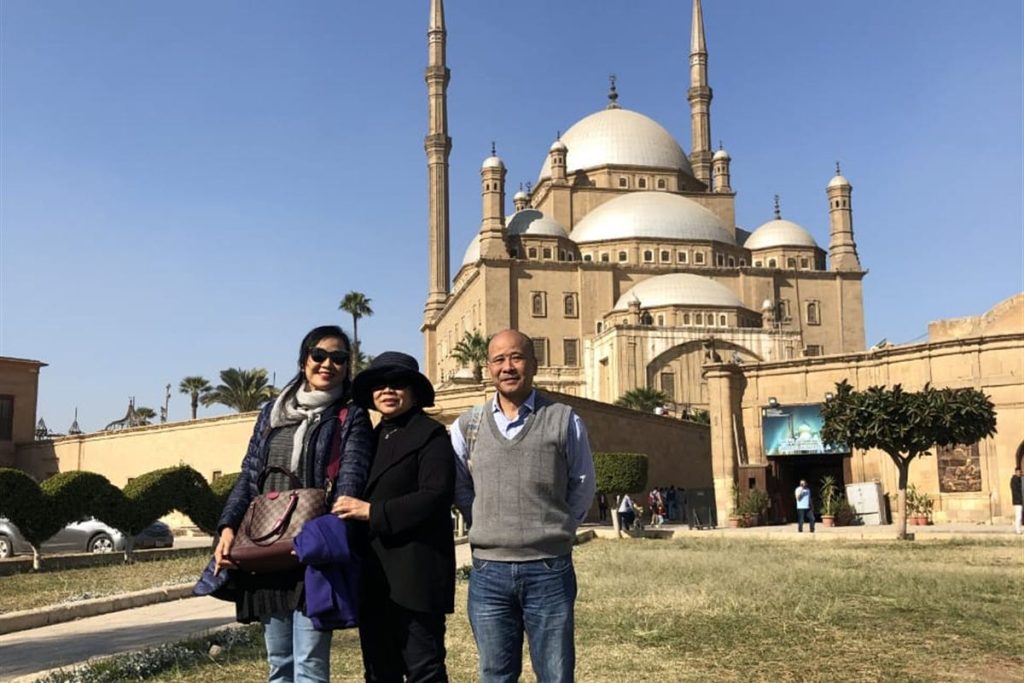Guests at the Mosque of Muhammad Ali, Cairo Citadel