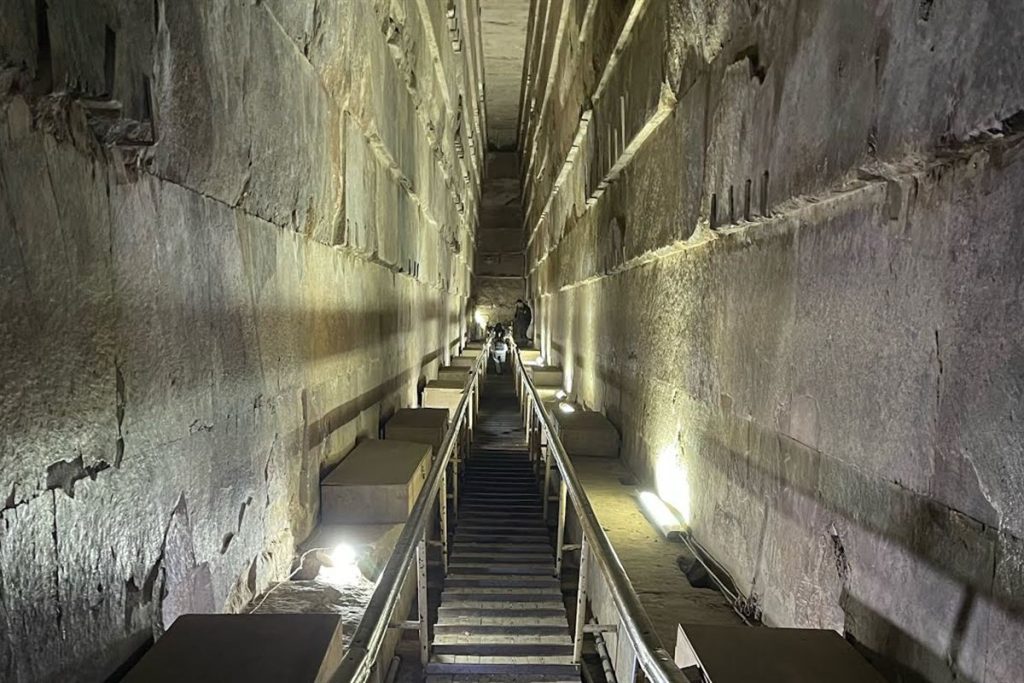 Grand Gallery inside the Great Pyramid of Giza