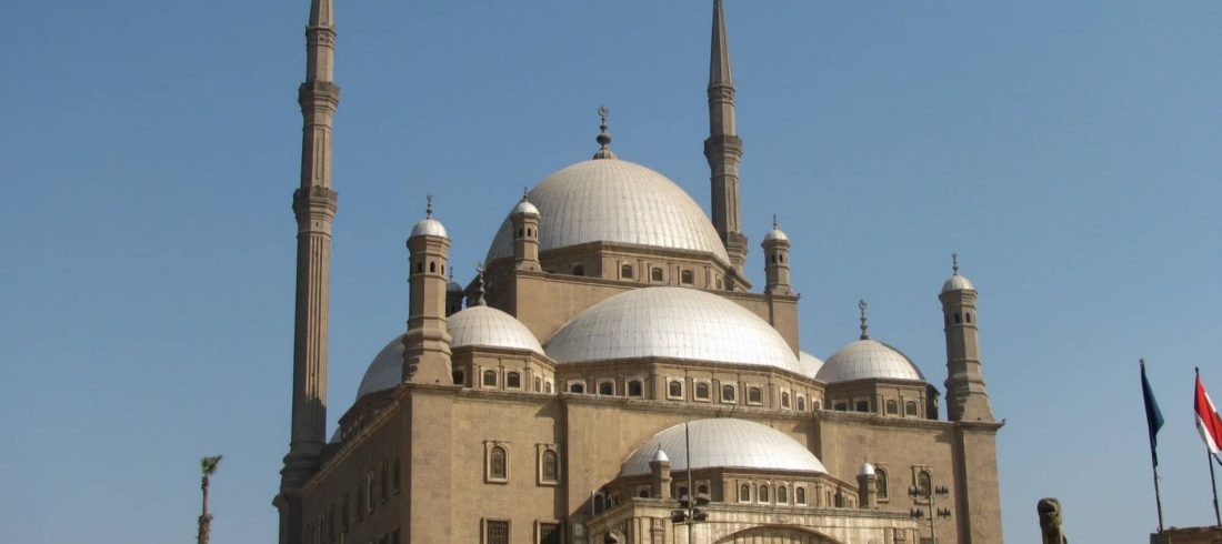 Domes and minarets of the Mosque of Muhammad Ali at the Citadel of Saladin in Cairo