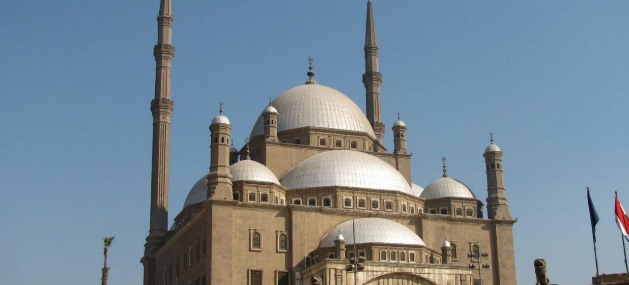 Domes and minarets of the Mosque of Muhammad Ali at the Citadel of Saladin in Cairo
