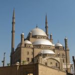 Domes and minarets of the Mosque of Muhammad Ali at the Citadel of Saladin in Cairo