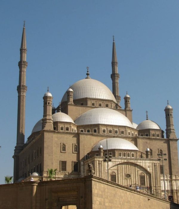 Domes and minarets of the Mosque of Muhammad Ali at the Citadel of Saladin in Cairo