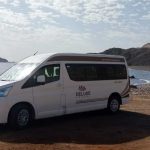 Deluxe Travel Egypt van on the coast road by the Red Sea
