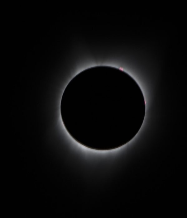 Total solar eclipse with the Sun’s corona visible during totality