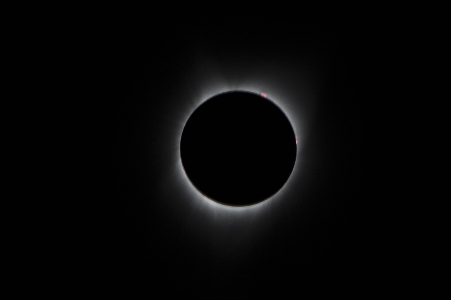 Total solar eclipse with the Sun’s corona visible during totality