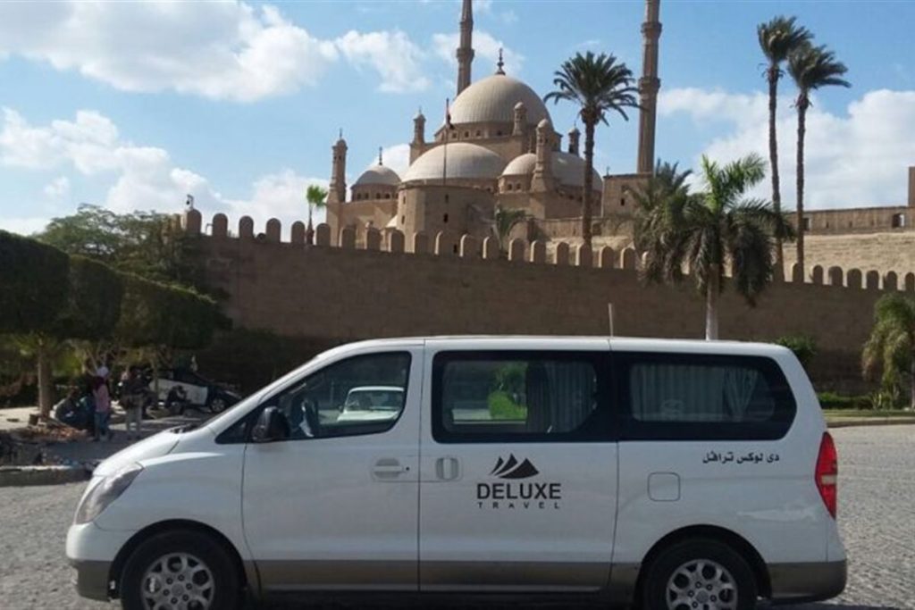 Deluxe Travel Egypt transfer van at the Citadel of Saladin, Cairo