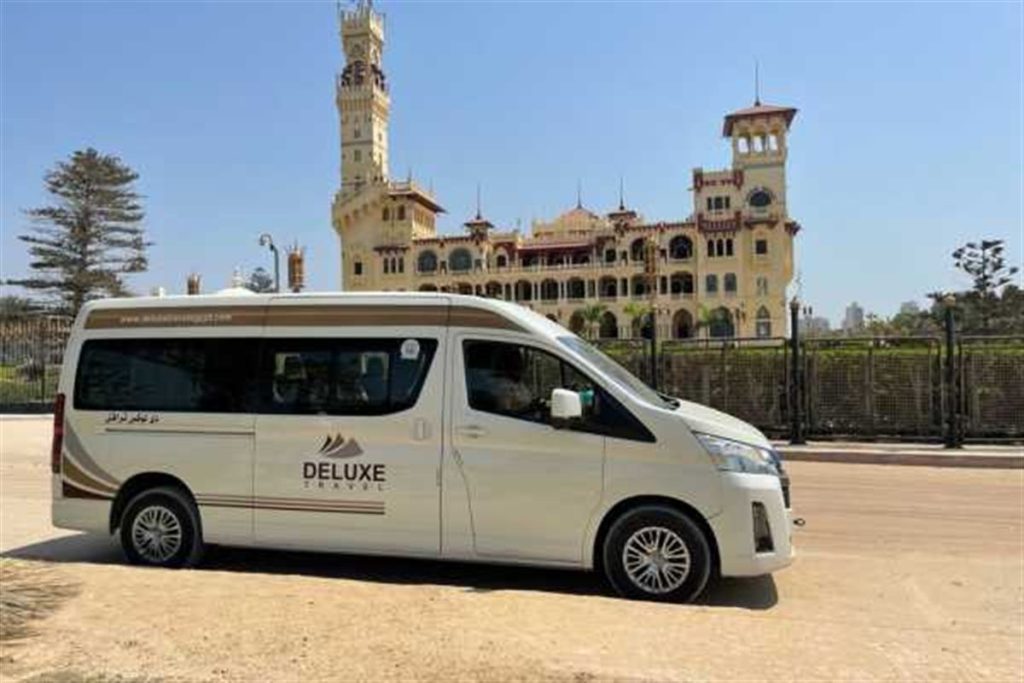 Deluxe Travel Egypt van at Montaza Palace, Alexandria